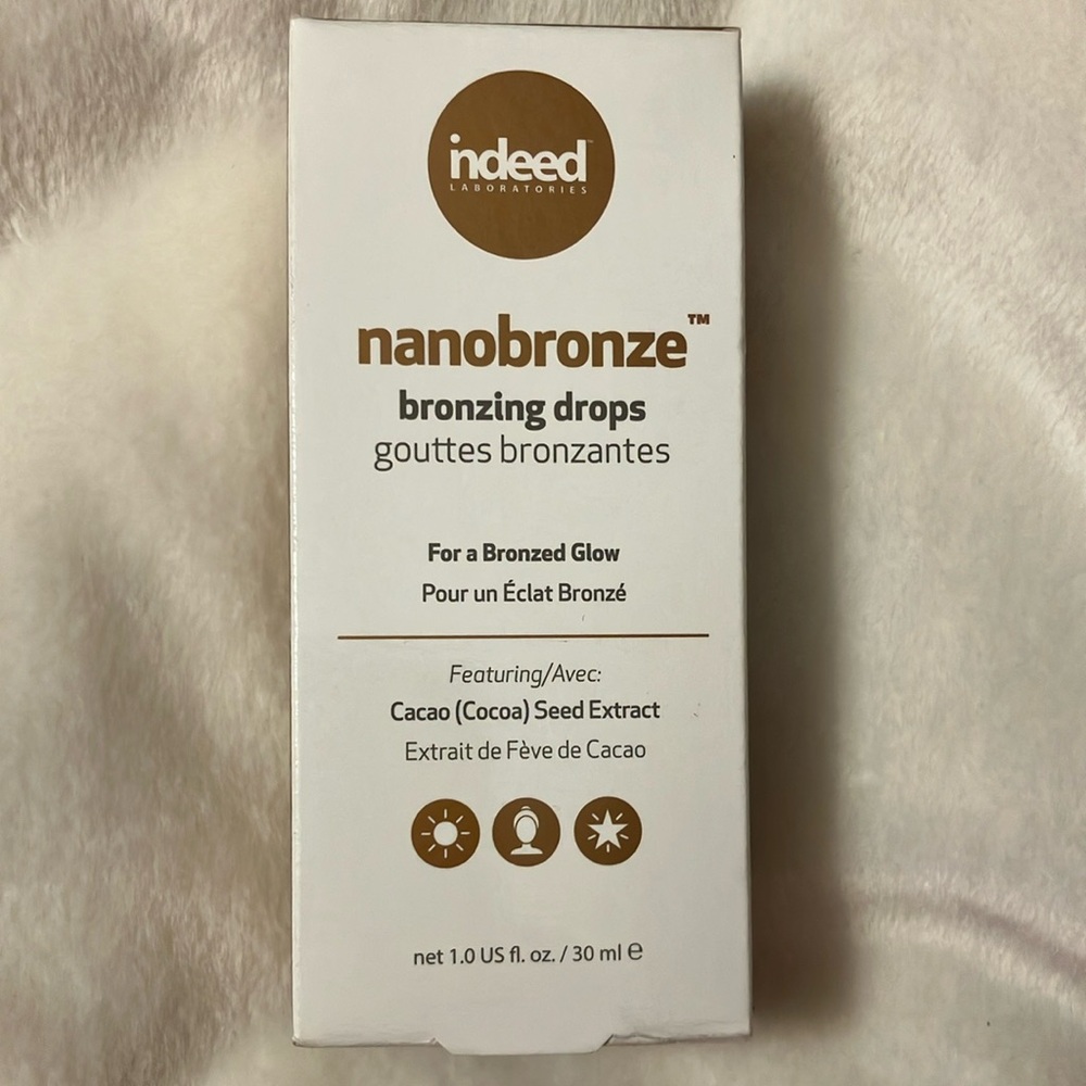 NWT Indeed Nanobronze Bronzing Drops featuring cocoa extract 1 ounce bottle - Picture 6 of 7